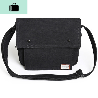 单肩包男士休闲斜挎小背包女户外运动骑行旅游邮差包学生男包挂包NEW LAKE 黑色