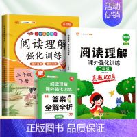 [2本]阅读真题+同步阅读理解(下册) 小学三年级 [正版]2024阅读理解专项训练书三年级小学语文课外阅读训练100篇