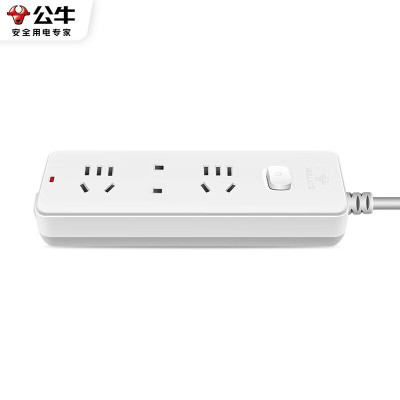 公牛 (BULL)新国标插座接线板 3位总控 全长3米 GN-210(单位:个)