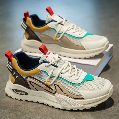 2026春季新款时尚休闲鞋网面舒适防滑百搭低帮运动鞋男鞋青年潮鞋