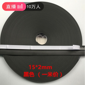 BONJEAN防火缝装封条窗高温型自粘防火密封条膨胀阻燃隔烟胶条 黑色15mm宽*2mm厚(盘装1米价)10米起拍