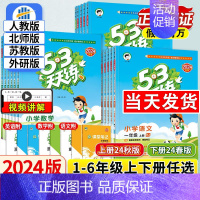 语文[人教版]+数学[人教版] 五年级下 [正版]2024秋53天天练一年级二年级三四年级五六年级上册下册同步练习册训练
