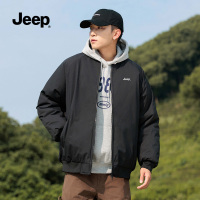jeep吉普棒球领棉服男2024冬季棉衣加厚保暖棉袄冬装防寒外套男S
