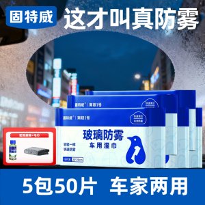 固特威防起雾清洁湿巾汽车防雾剂汽车玻璃头盔镜片防雾去雾湿巾清洁剂