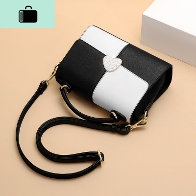 包包女2020新款简约百搭小方包时尚撞色手提包潮NEW LAKE女斜挎包