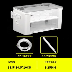 鱼缸滴流盒水幕过滤盒上置三合一过滤器龟缸乌龟低水位净水器上滤