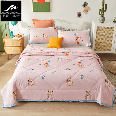 曼凝家纺空调被可水洗小清新棉夏被单双人夏天春秋被薄被夏季款被子夏凉被芯1.5/1.8/2.0米