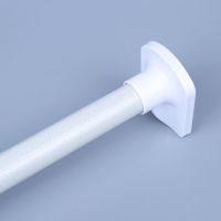 窗帘架免打孔卧室飘窗挂钩式单杆窗帘杆伸缩杆升缩杆晾衣架浴帘杆 三维工匠 磨砂黑4.1-4.6米大脚30环1支架浴杆