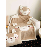 卡通羊羔绒双面加厚毛毯沙发毯办公室午睡毯子午休盖毯空调毯