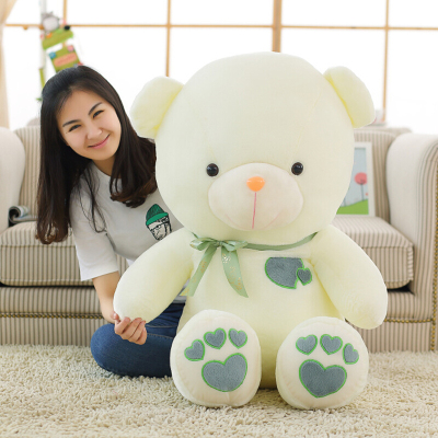 毛绒玩具泰迪熊公仔心心相印恋人熊婚庆娃娃情人节生日一对75c