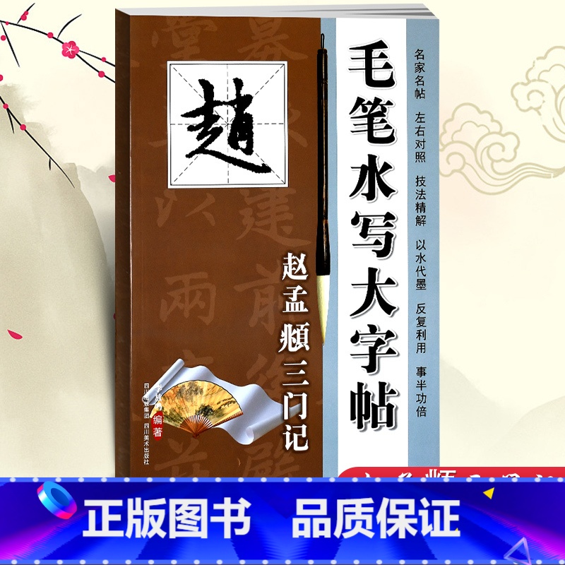 [正版]毛笔水写大字帖 赵孟頫三门记 毛笔书法字帖描红临摹赵体楷书川美