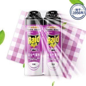 雷达杀虫气雾剂2瓶 600ML一瓶 无香杀虫剂强力灭杀蚊虫蟑蚁