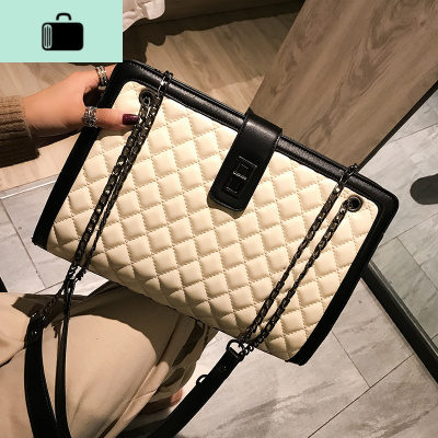 上新chic大包包女2019新款女士菱格女包链条包大气百搭斜挎单肩包NEW LAKE女士单肩包