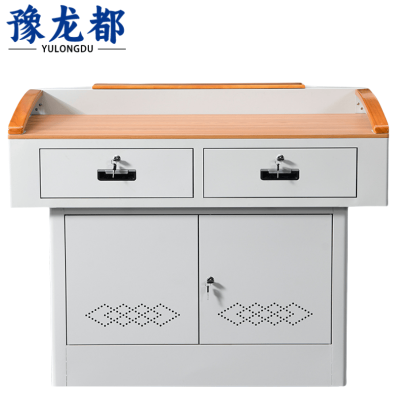 豫龙都多媒体讲台木面张