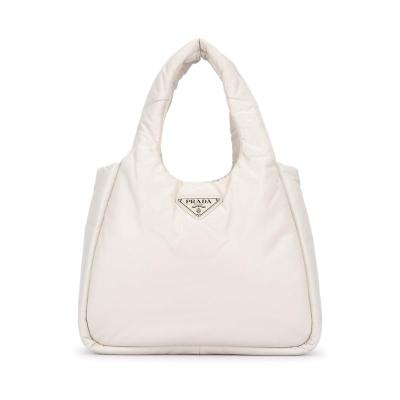 普拉达(PRADA)羊皮材质柔软细腻女士单肩包百搭通勤手提斜挎包日