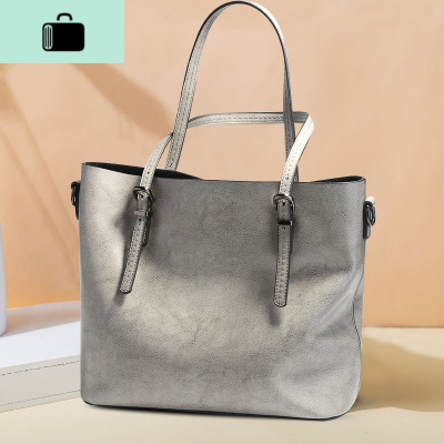 复古皮大包大容量斜挎袋牛皮手提包简约休闲软皮斜挎单肩包女包NEW LAKE