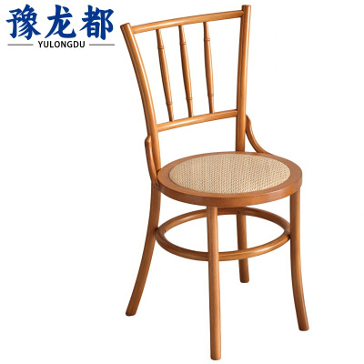 豫龙都实木椅藤编把