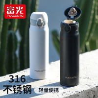 富光保温杯女316不锈钢男士学生高颜值上学便携车载弹跳盖水杯子