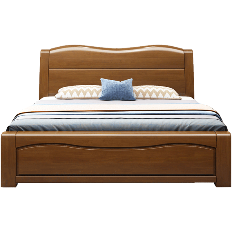 臻远 ZY-SMC-127 现代简约实木床双人床 1.8米简约床