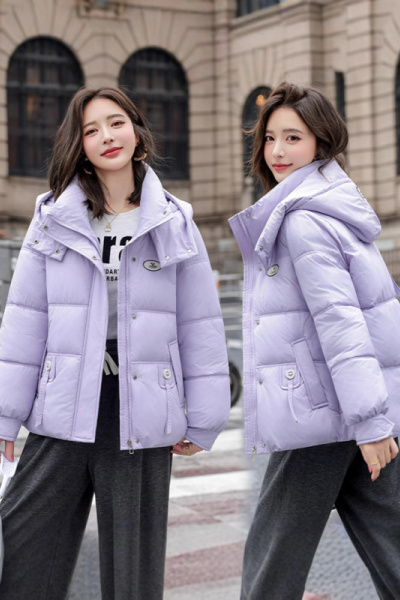 冬季新款韩版棉衣时尚百搭连帽面包服洋气简约棉袄棉服女外套