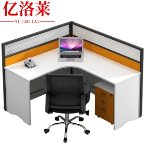 亿洛莱 单人办公桌椅+柜 140*120*110cm 套