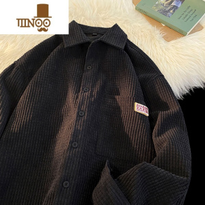 YANXU灯芯绒衬衫男款日系复古宽松潮流长袖衬衣痞帅小众大码外套