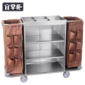 宜掌柜 不锈钢布草车