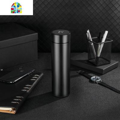 智能保温杯男女便携学生简约测温水杯瓶创意个性茶杯子定制刻字 FENGHOU 智能款黑色
