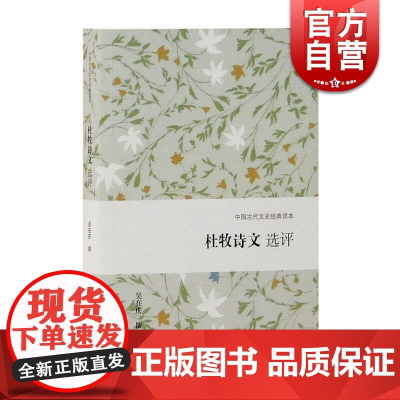 杜牧诗文选评 中国古代文史经典读本 吴在庆 少陵无人谪仙死 竟不意又见此人 上海古籍出版社