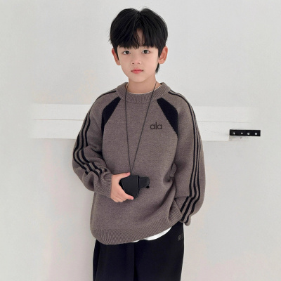 男童冬季毛衣炸街新款中大童冬装潮童装儿童秋冬款加厚针织衫