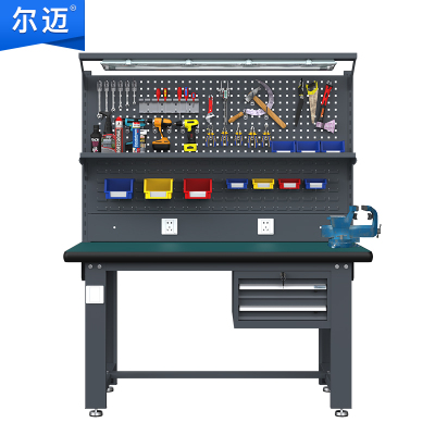 尔迈 防静电工作台操作台工具桌打包台检验桌车间维修工作台1.2米BG款