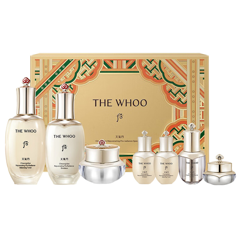 韩国WHOO新款后天气丹pro套装新版礼盒补水保湿紧致7件套水乳面霜护肤品套盒