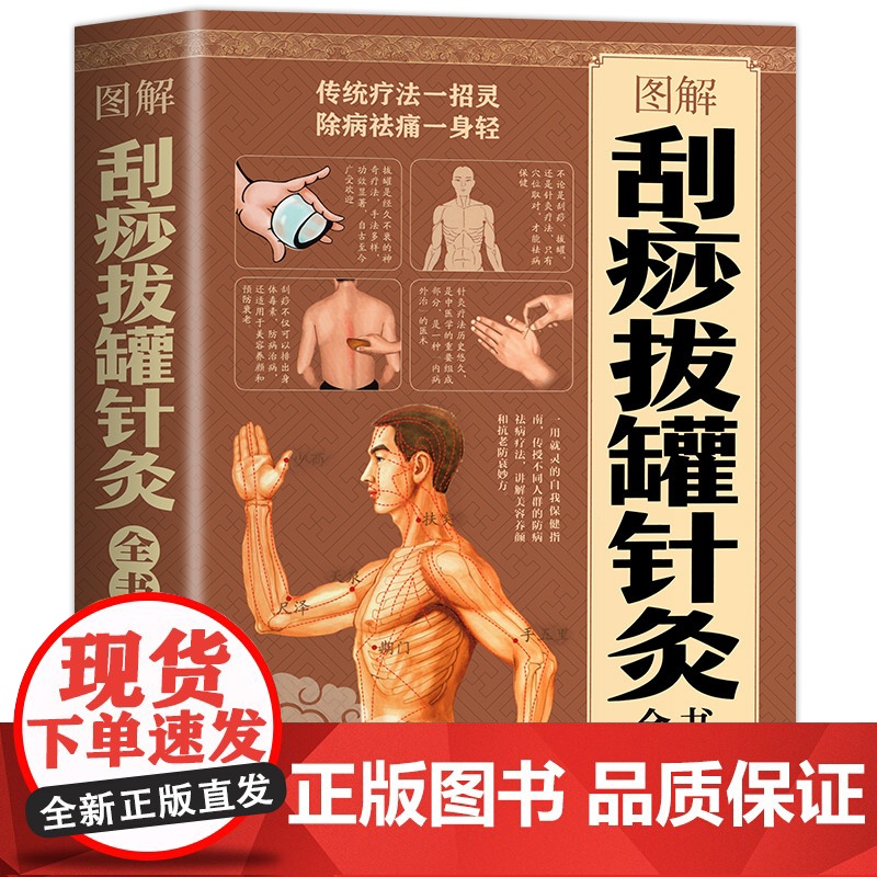 图解刮痧拔罐针灸全书 十四条经络常用经典穴位按摩拔罐刮痧艾灸四种保健技法快速精准找穴取穴足不出户轻松保健养生书籍