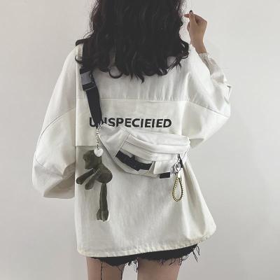2020新款包包网红ins日系原宿工装胸包女韩版学生帆布斜挎腰包潮易品