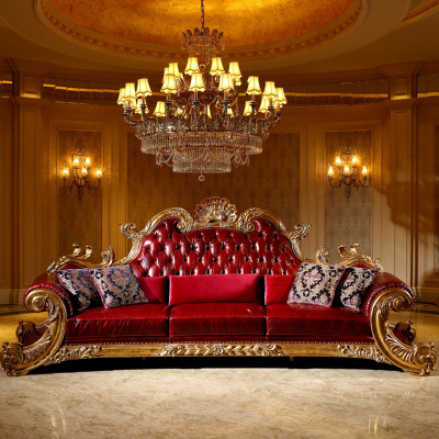 法式宫廷沙发客厅家具欧式别墅全实木沙发