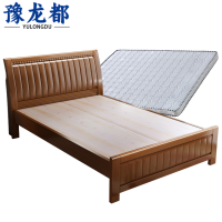 豫龙都实木床含床垫1.2m套