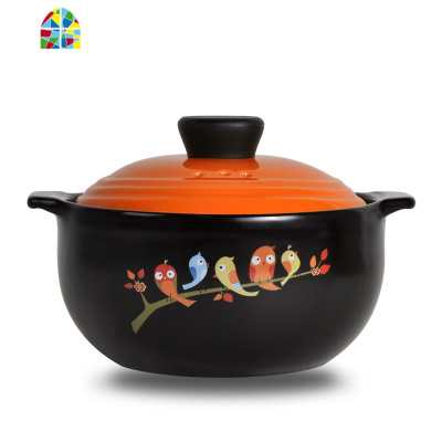 砂锅炖锅陶瓷明火家用可高温煲汤煲仔饭汤锅带盖砂锅健康 FENGHOU 蔬菜砂锅2.5L