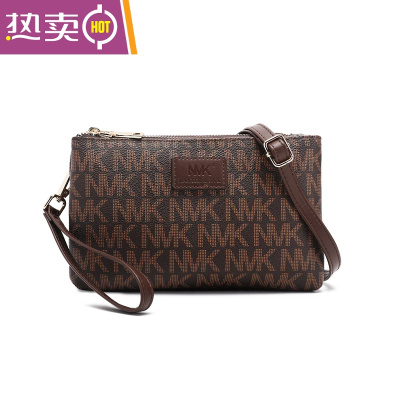 NEWLAKE包包2021新款潮女夏时尚手包妈妈款手拎手拿包斜跨零钱单肩包百搭女手包NVK咖啡色