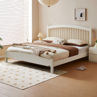 全友家居现代简约双人床2024新款卧室竖琴床小户型省空间床