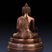 美帮汇药师佛佛像 紫铜藏传密宗三宝佛摆件家用供奉随身小佛像