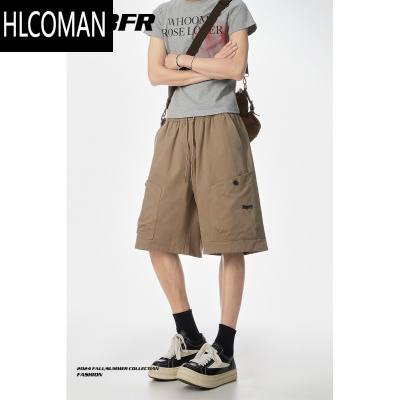 HLCOMAN美式高街工装短裤男夏季2025新款运动裤复古宽松篮球五分裤子