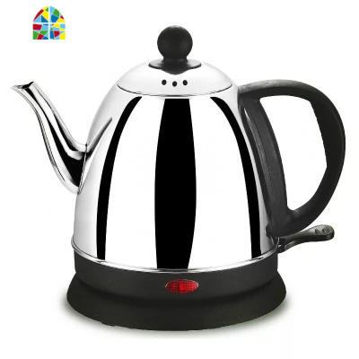 食品级304不锈钢1L2长嘴电热水壶家用快速壶自动断电泡茶壶烧水壶 FENGHOU 1.0L连盖[普通升级标准款]