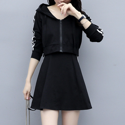 语娄胖人mm显瘦遮肚子肉连衣裙遮腹减龄胖妹妹套装裙洋气时尚大码女装2021大码女装