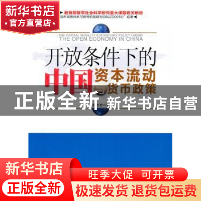 正版 开放条件下的中国资本流动与货币政策 董志勇著 北京大学出
