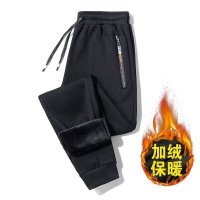 男士休闲裤秋冬季新款韩版宽松加大码加绒加厚小脚运动裤_1
