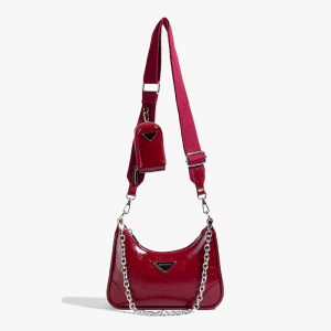 hobo腋下包包新款尼龙防水斜挎包百搭手提包大容量链条单肩包