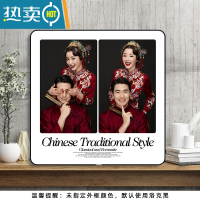 敬平三四六九宫格相框摆台定制水晶洗相片婚纱照艺术多照片制作加打印 二格 定制其他尺寸[尺寸不一价格不一]