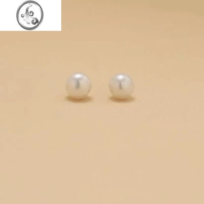JiMi淡水小珍珠银银s999耳钉女简约百搭精致小巧耳饰珍珠耳环