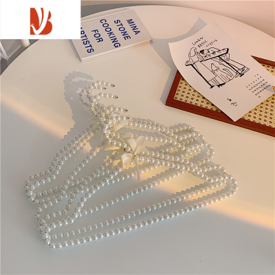 三维工匠*漂亮的小姨妈* ins闪粉透明塑料衣架珍珠晾衣架衣撑衣帽间衣服架