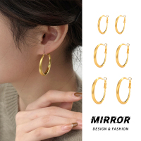 925纯银金属感简约耳圈女耳环耳饰银针时尚个性气质潮送女朋友老婆情人节七夕生日礼物